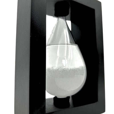 Barometr Burzowy Fitzroya w Oprawie Drewnianej - Kropla Storm Glass z Możliwością Personalizacji Grawerem - Idealny Prezent na Każdą Okazję - Elegancka Stacja Pogody w Nowoczesnym Stylu z Kryształami Reagującymi na Zmiany Pogody