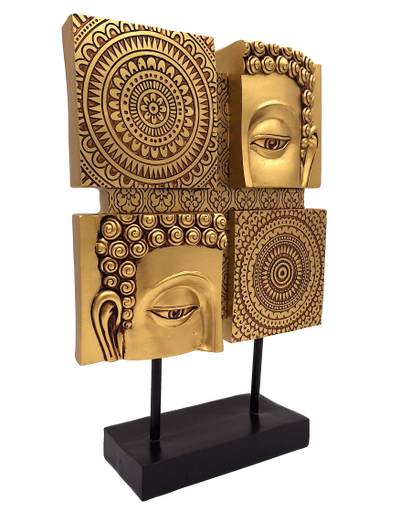 Buddhista mandala szobrocska személyre szabható gravírozással