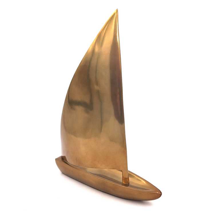 Elegáns alumínium vitorláshajó 47x38 cm, személyre szabható gravírozással