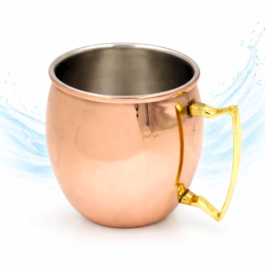 Rézszínű bögre 304-es rozsdamentes acélból, 500ml, személyre szabható gravírozási lehetőséggel - ideális ajándék - magasság 13,5 cm, rézszínű, MM7012 modell