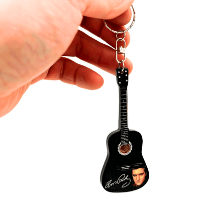 Elvis Presley Tribute gitár kulcstartó gravírozással