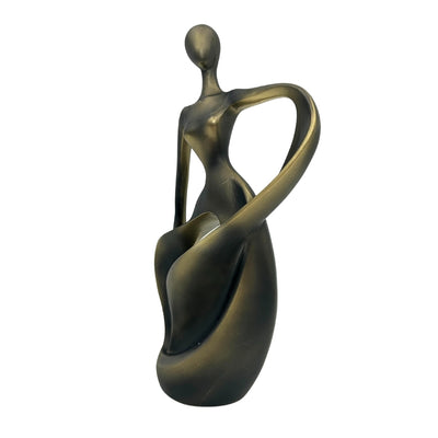 Antik arany táncosnő figura 24cm, személyre szabott gravírozási lehetőséggel
