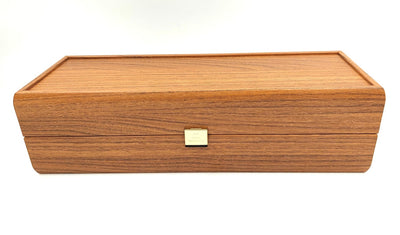 Ekskluzywne drewniane pudełko na butelkę wina BWXL30 z możliwością personalizacji grawerem, orzechowe, idealne na prezent, wymiary 35x14x10 cm