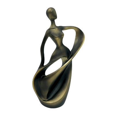 Antik arany táncosnő figura 24cm, személyre szabott gravírozási lehetőséggel