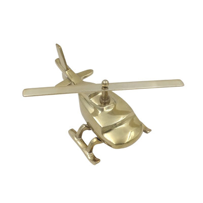 Fém helikoptermodell személyre szabható gravírozással – arany, 32 cm