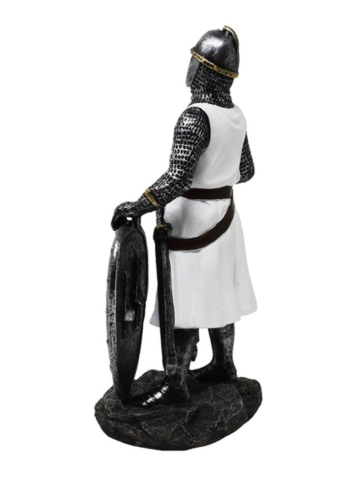 Figurka Rycerza Templariusza 18,5 cm z Polyresinu z możliwością personalizacji grawerem