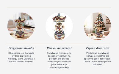 Körhinta zenélő doboz, 18cm, gravírozással