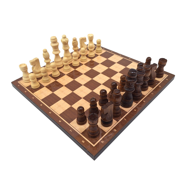 Klasszikus fa sakk 27 x 27 cm személyre szabott gravírozással
