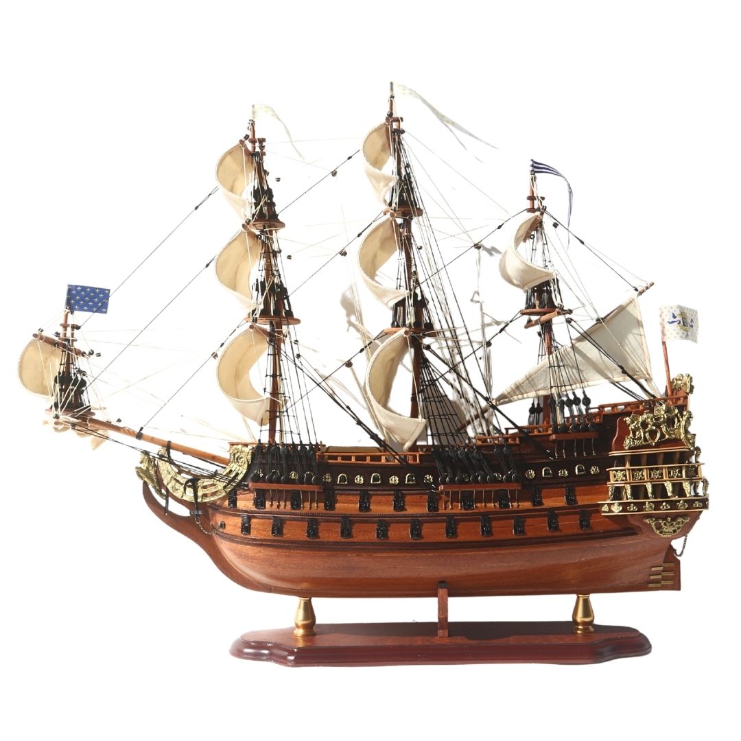 Luksusowy Model Żaglowca Statku Soleil Royal 65cm - SOL6, możliwość personalizacji grawerem