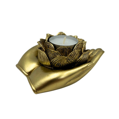 Arany glamour tealight gyertyatartó személyre szabott gravírozási lehetőséggel – elegáns dekoratív lakberendezési elem 11,5 x 9,4 x 4,8 cm méretben, polyresinből