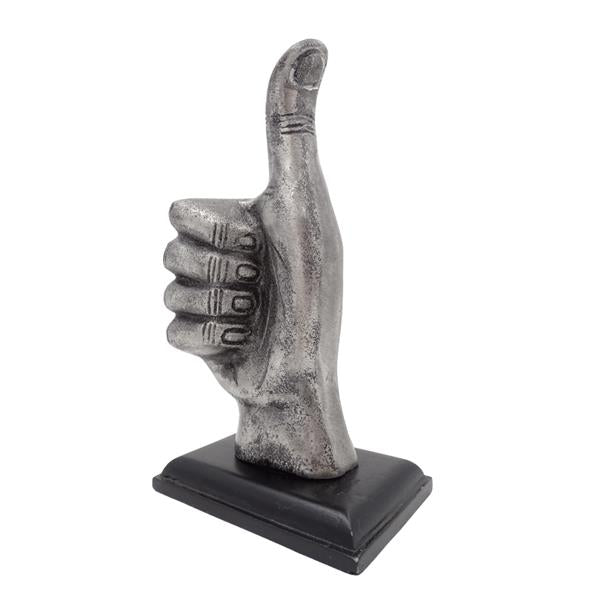 Dekoratív „OK” hüvelykujj figura alumíniumból, 20 cm, gravírozással személyre szabható