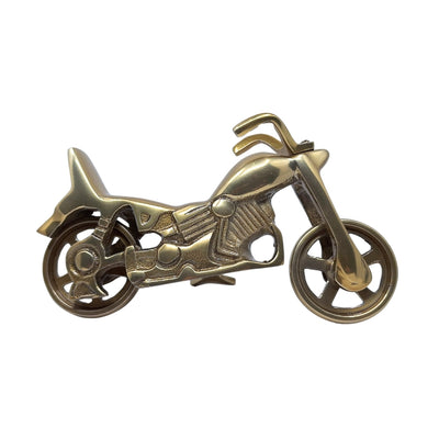 N-2784 motorkerékpár-modell személyre szabható gravírozási lehetőséggel – antik sárgaréz, 23 x 14 cm