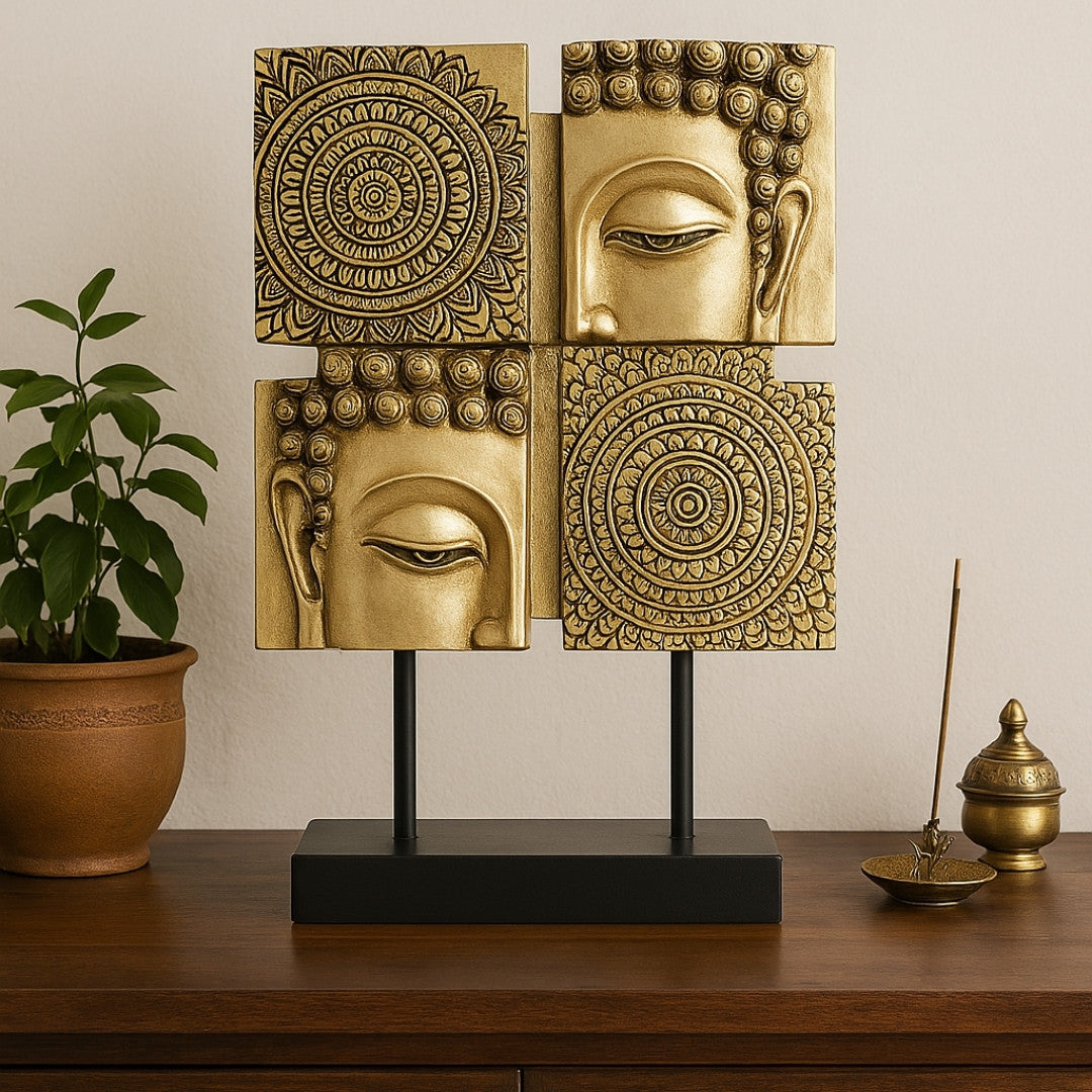 Buddhista mandala szobrocska személyre szabható gravírozással