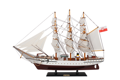 Dar Pomorza vitorláshajó-modell, 80cm, gravírozással személyre szabható