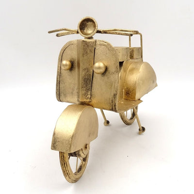 NC2860 retro fém robogómodell antik sárgaréz színben, személyre szabható gravírozási lehetőséggel