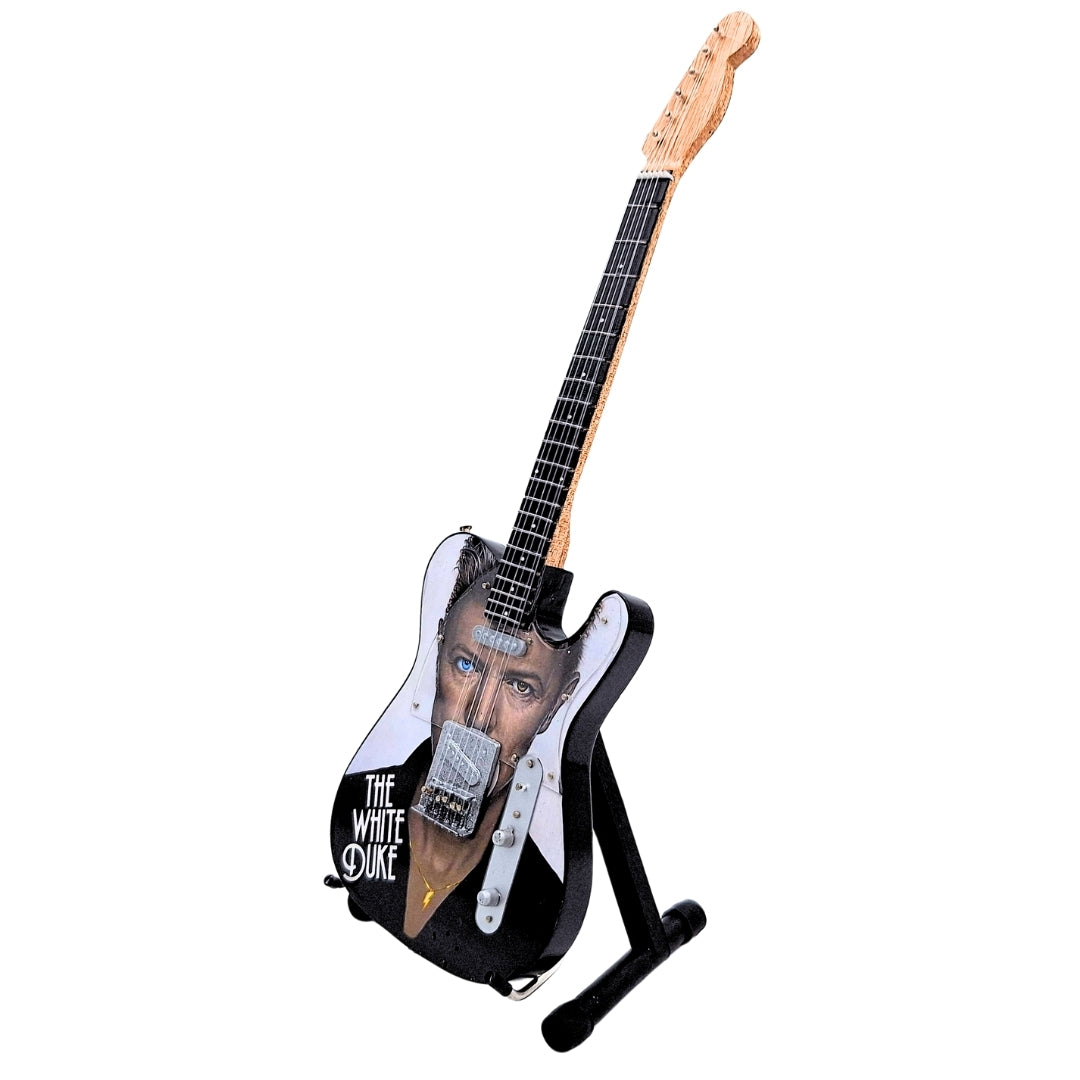 David Bowie MGT-8976 gyűjtői mini gitár gravírozással