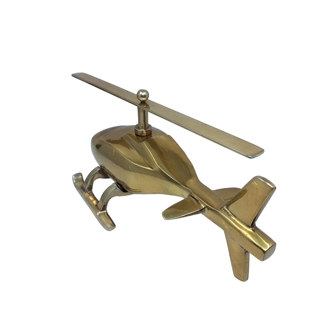 Fém helikoptermodell személyre szabható gravírozással – arany, 32 cm