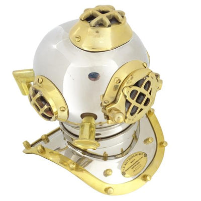US Navy Mark IV sárgaréz búvársisak, gravírozással személyre szabható – ideális ajándék bármilyen alkalomra, magasság 20 cm, DIVER - DH93 tengerészeti replika