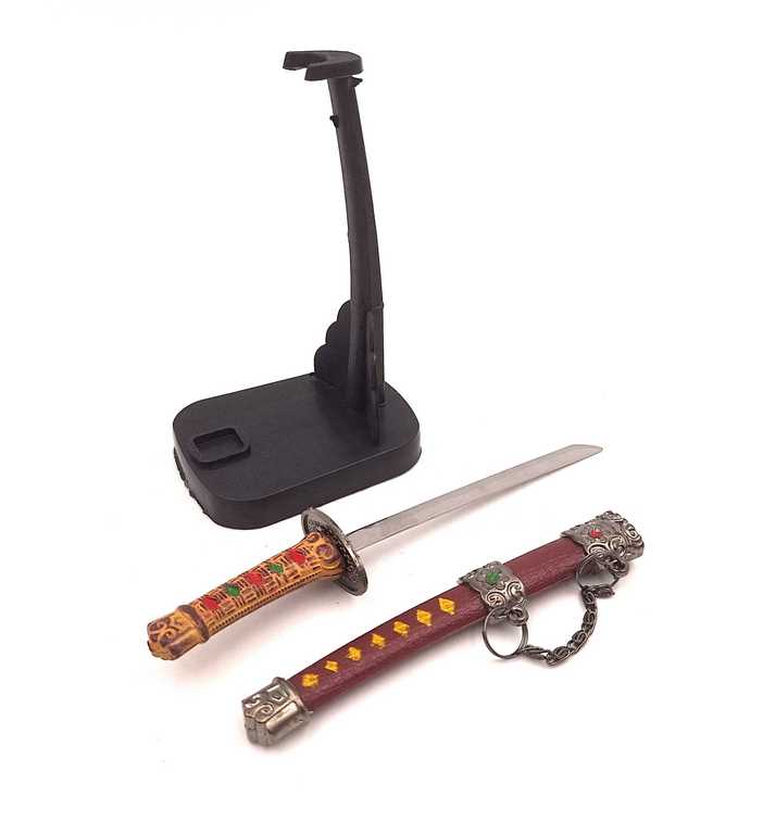 Katana - SW-199 papírvágó kés, személyre szabható gravírozással, ideális ajándék, magassága 18 cm, dekoratív hüvellyel együtt