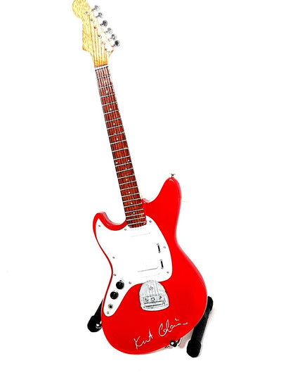 Kurt Cobain Nirvana mini gitár MGT-0277, gravírozással személyre szabható