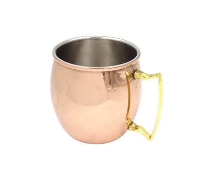 Miedziany Kubek ze Stali Nierdzewnej 304 500ml z Możliwością Personalizacji Grawerem - Idealny na Prezent - Wysokość 13,5 cm, Kolor Miedziany, Model MM7012
