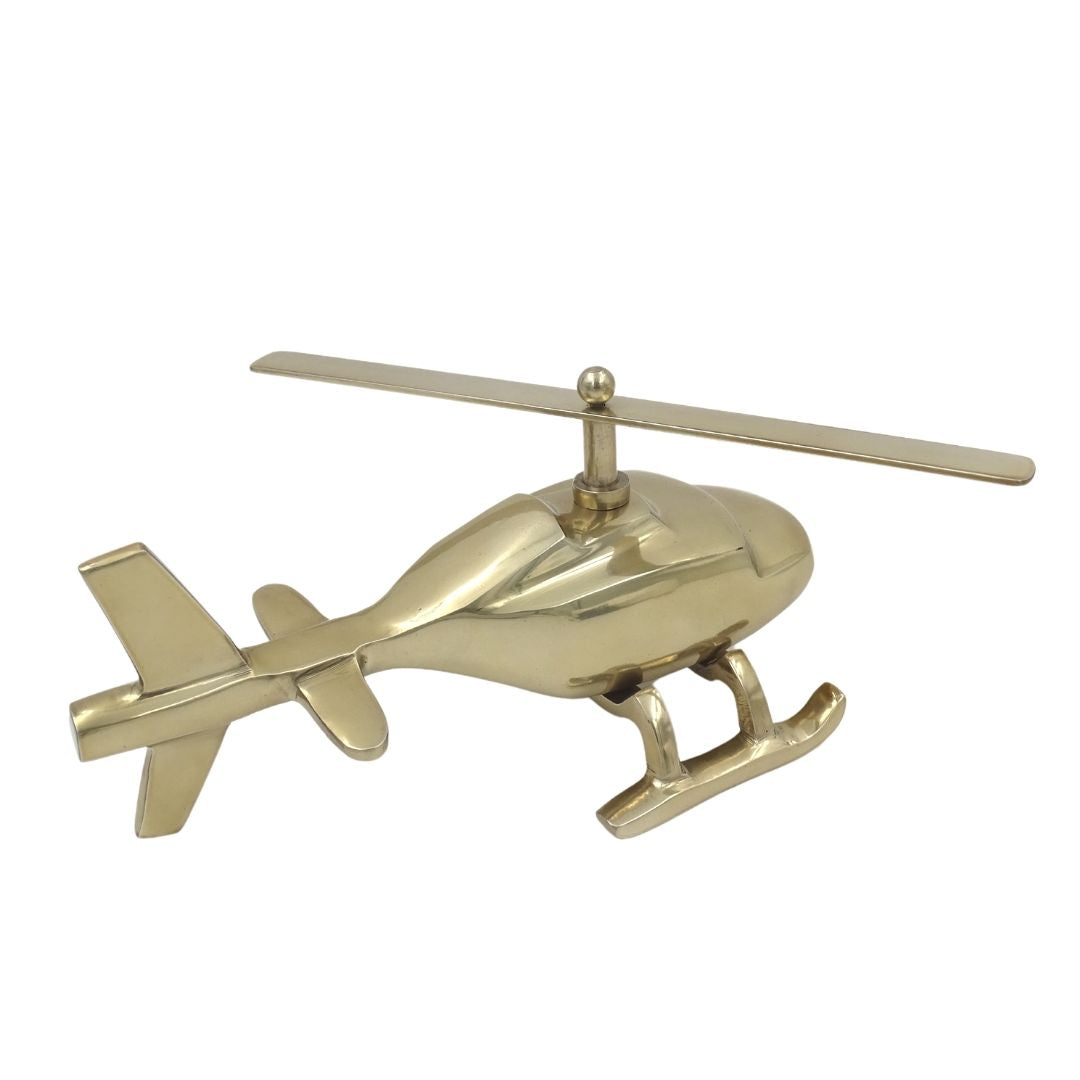 Fém helikoptermodell személyre szabható gravírozással – arany, 32 cm