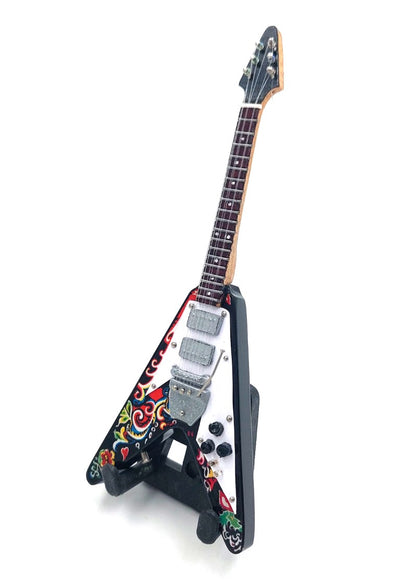 15cm-es minigitár Jimmy Hendrix stílusában, gravírozással személyre szabható