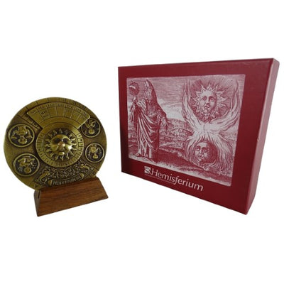 Reneszánsz öröknaptár gravírozással – személyre szabott ajándék az 1600-2799 évekre, elegáns irodai dekoráció, átmérő 9 cm, reneszánsz stílus