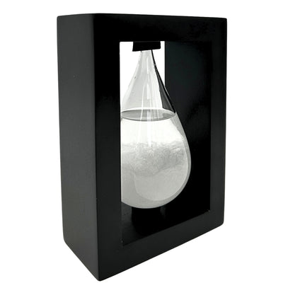 Barometr Burzowy Fitzroya w Oprawie Drewnianej - Kropla Storm Glass z Możliwością Personalizacji Grawerem - Idealny Prezent na Każdą Okazję - Elegancka Stacja Pogody w Nowoczesnym Stylu z Kryształami Reagującymi na Zmiany Pogody