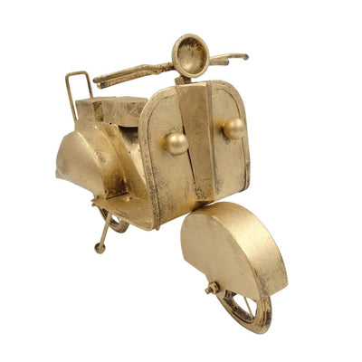 NC2860 retro fém robogómodell antik sárgaréz színben, személyre szabható gravírozási lehetőséggel