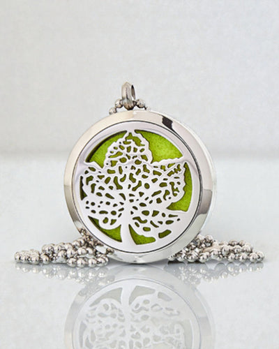 Zöld Harmónia – Illatterápiás nyaklánc levél 30 mm