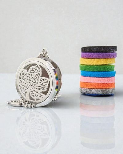 Zöld Harmónia – Illatterápiás nyaklánc levél 30 mm