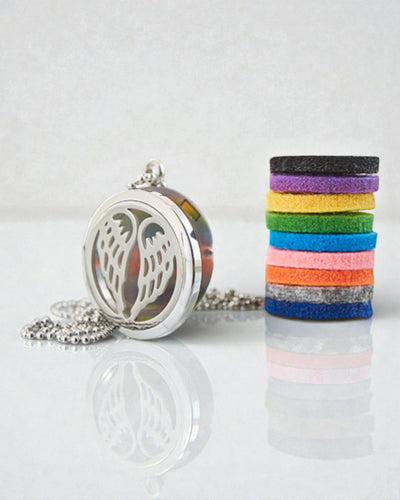 Aromalife Angyali szárnyak nyaklánc – angyalszárny alakú illatmedál 30 mm