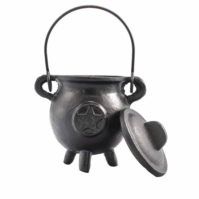 Rytualny Kociołek Żelazny z Pentagonem 6.5x13cm