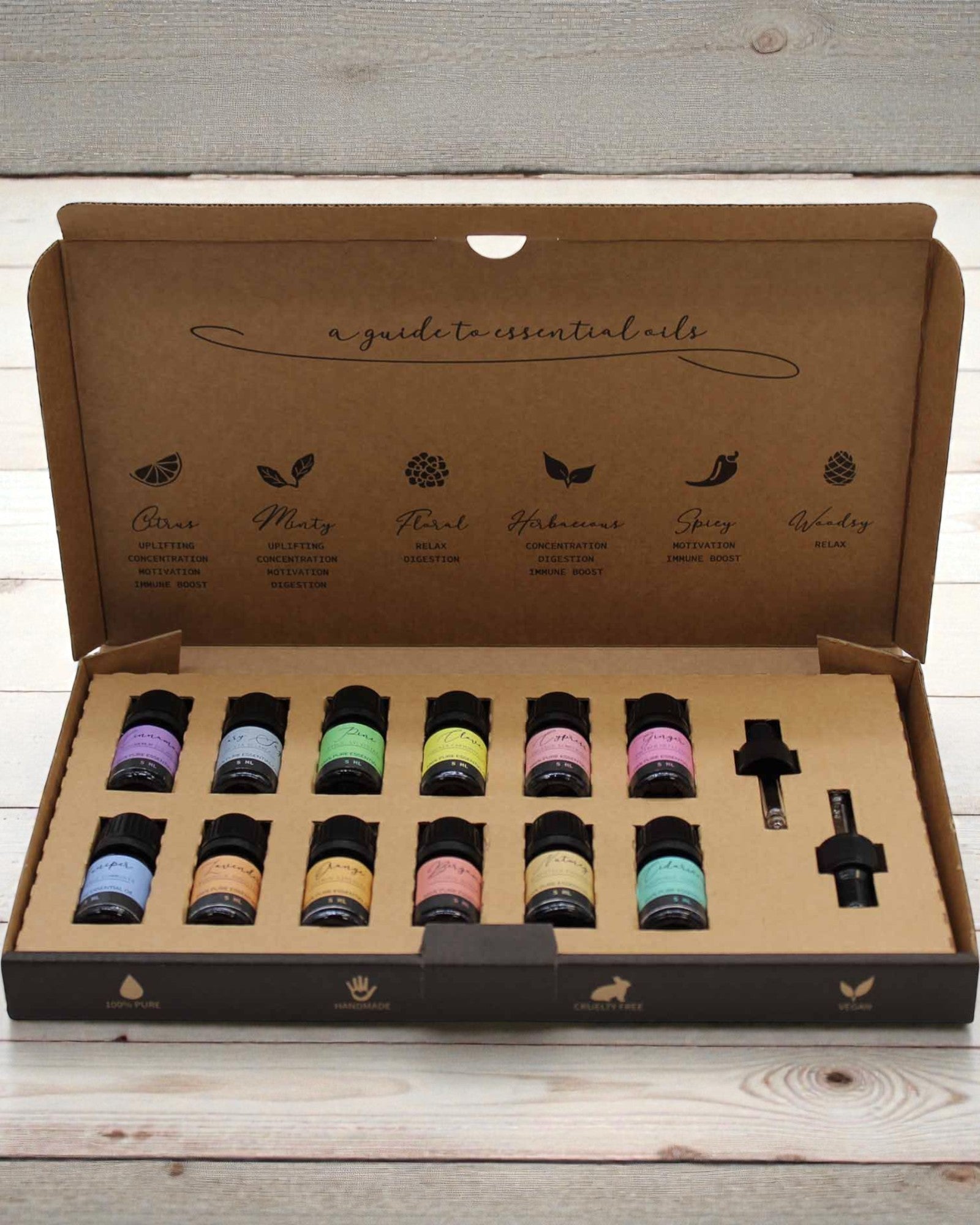 Az ősz természeti harmóniája – Luxus készlet 12, 5 ml-es illóolajjal cseppentőkkel