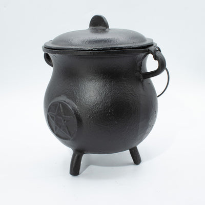 Masszív öntöttvas üst pentagrammal 23x18 cm, 4500 g