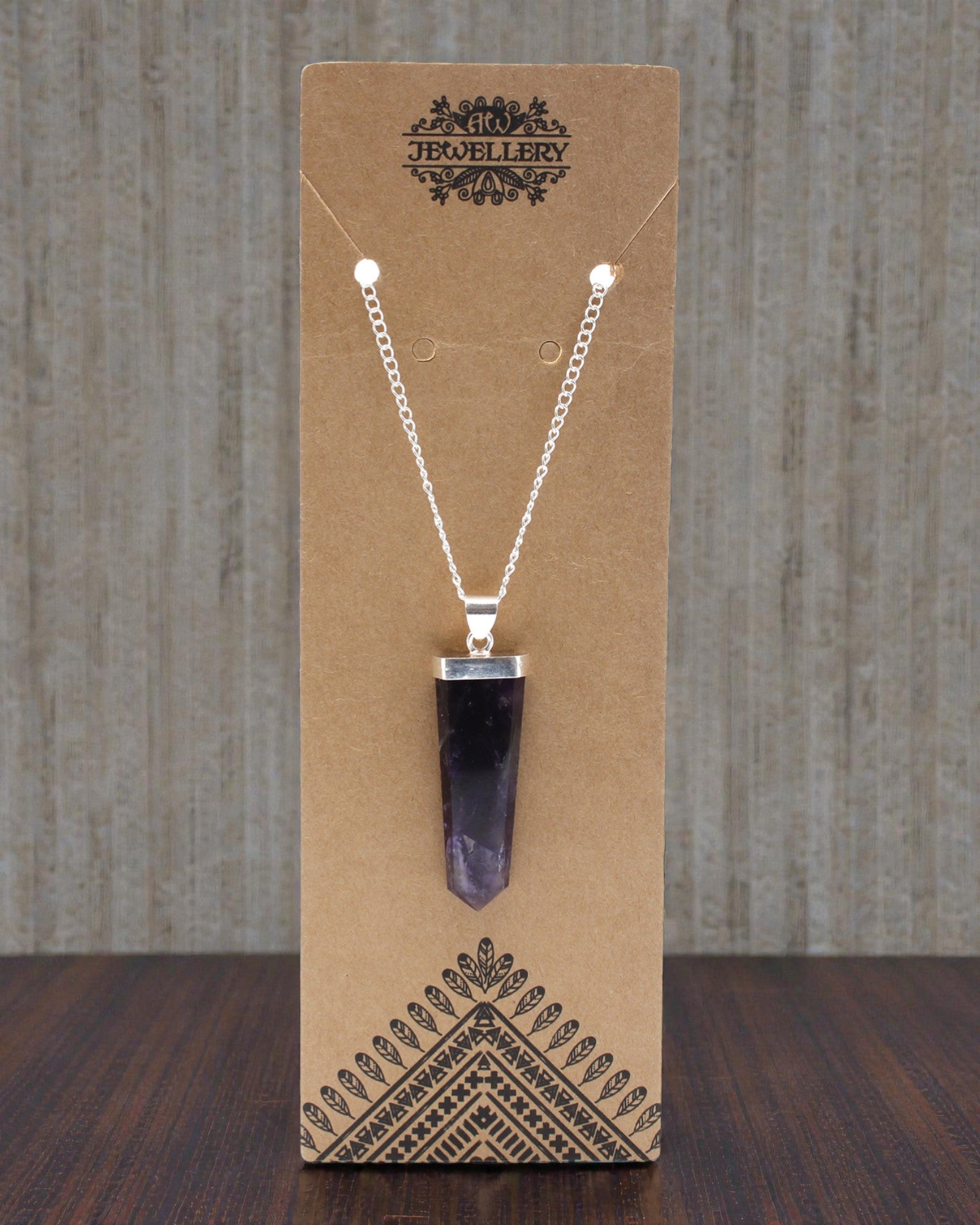 Violet Ray – Lapos ametisztfüggő kristálycsiszolással