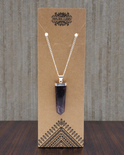 Violet Ray – Lapos ametisztfüggő kristálycsiszolással