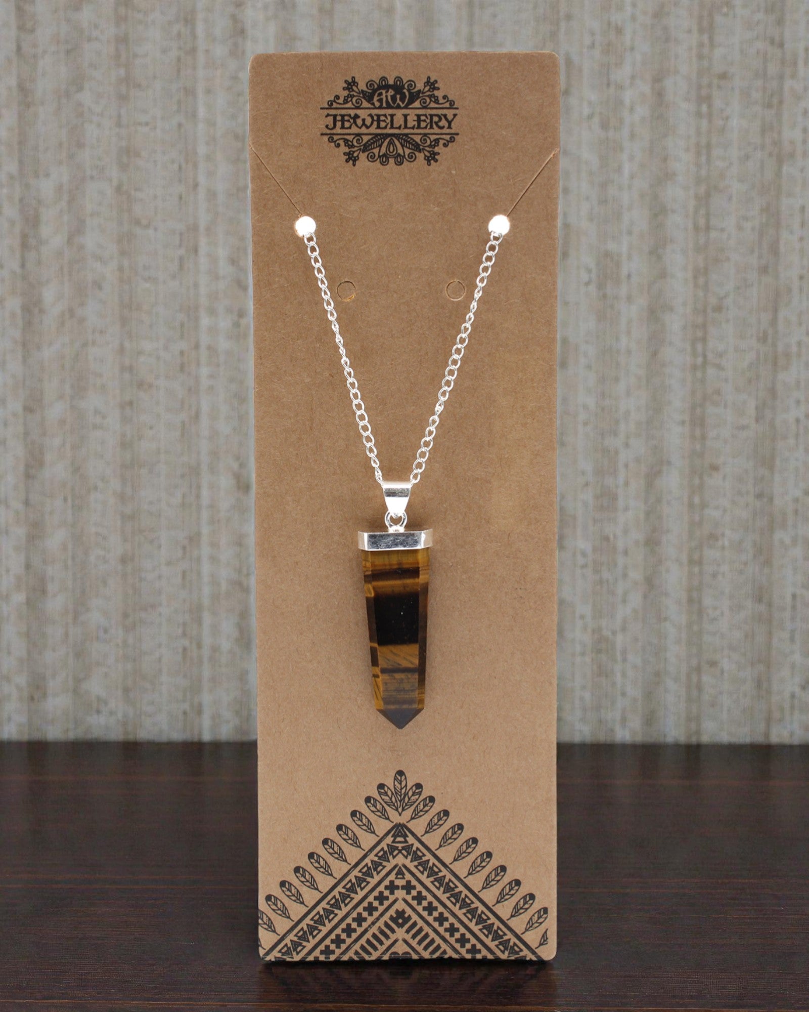 Tiger Flame – Lapos tigrisszem medál kristálycsiszolással