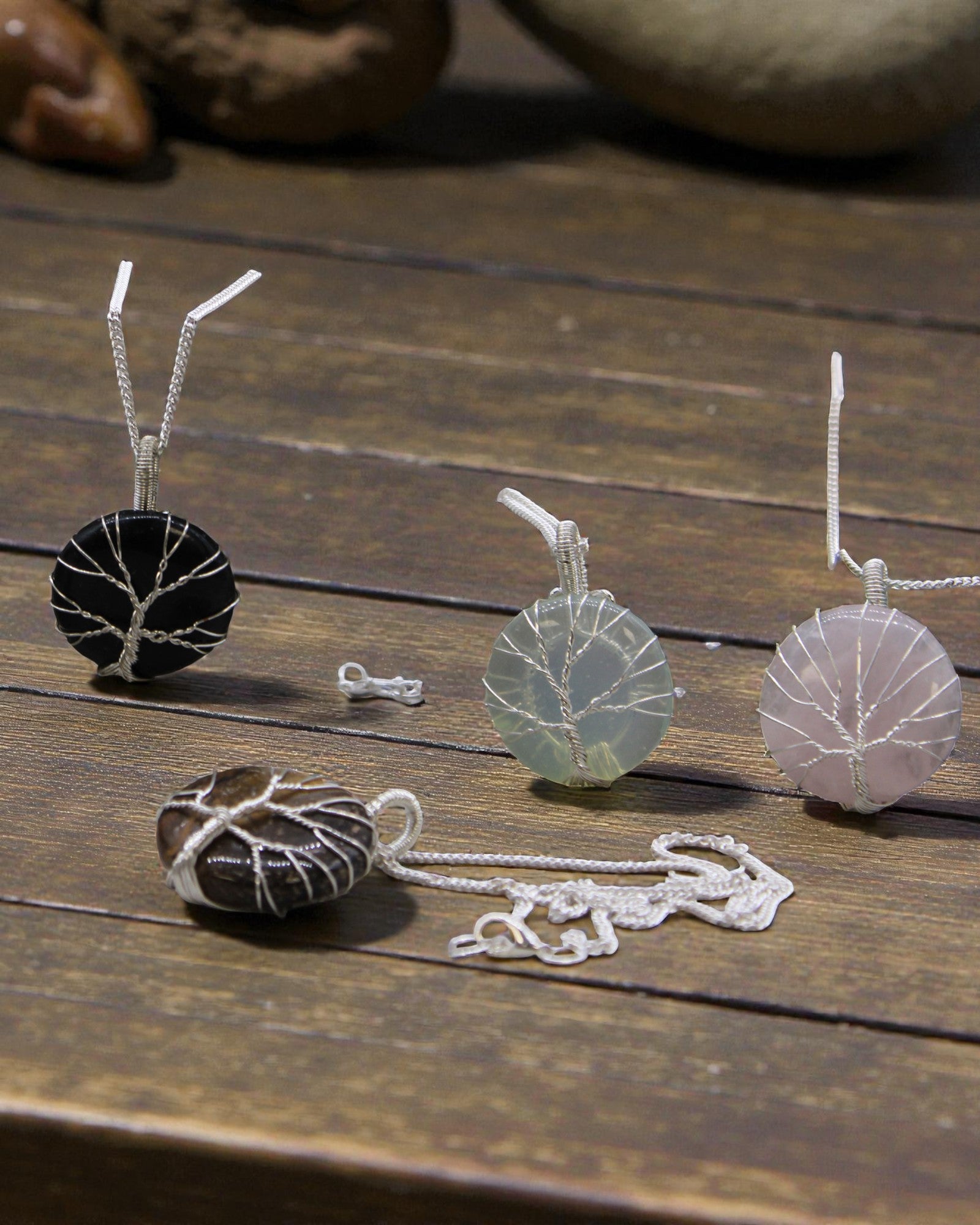 Életfa drágakő nyaklánc – opalit