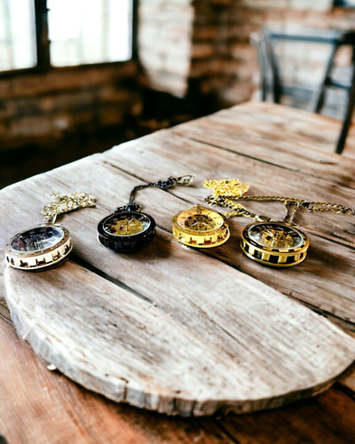 Ezüst Exkluzív Mechanikus Zsebóra Retro Stílusban, Vízálló - Elegancia Minden Alkalomra, Gravírozással