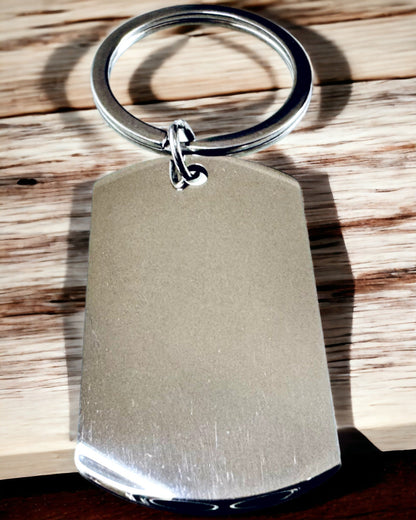 Rozsdamentes Acél Katonai ID "Dog Tag" – Személyre Szabott Gravírozás