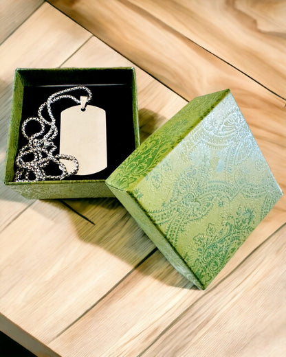 "Három Stílus Árnyalata" Dog Tag Nyaklánc - Katonai Azonosító - Elegáns Medál Rozsdamentes Acélból Gravírozási Lehetőséggel