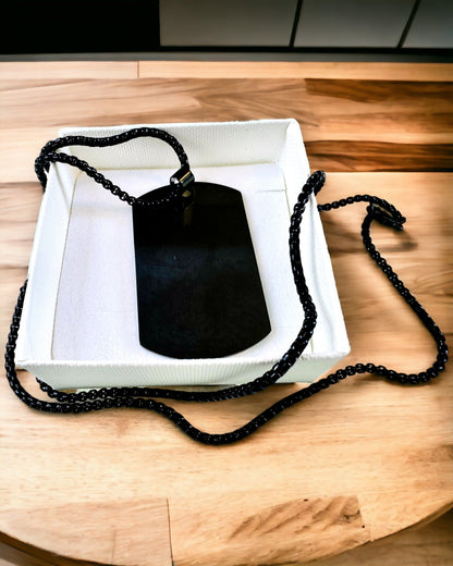 "Három Stílus Árnyalata" Dog Tag Nyaklánc - Katonai Azonosító - Elegáns Medál Rozsdamentes Acélból Gravírozási Lehetőséggel