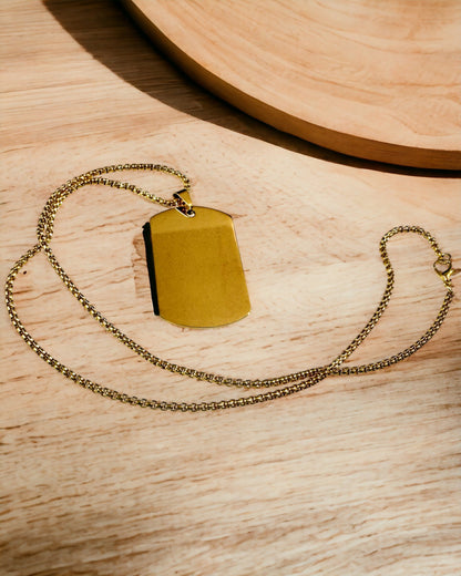 "Három Stílus Árnyalata" Dog Tag Nyaklánc - Katonai Azonosító - Elegáns Medál Rozsdamentes Acélból Gravírozási Lehetőséggel