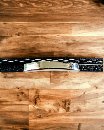 PU bőrből és rozsdamentes acélból készült sport karkötő gravírozási lehetőséggel – 3 színben