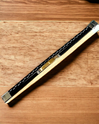 PU bőrből és rozsdamentes acélból készült sport karkötő gravírozási lehetőséggel – 3 színben