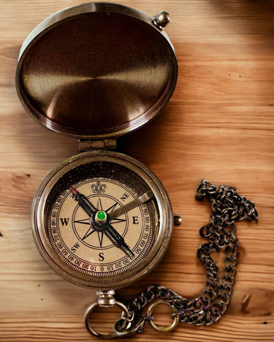 Indiai Odüsszeusz Iránytű – Retro Felfedező Gyöngyszem - gravírozási lehetőség