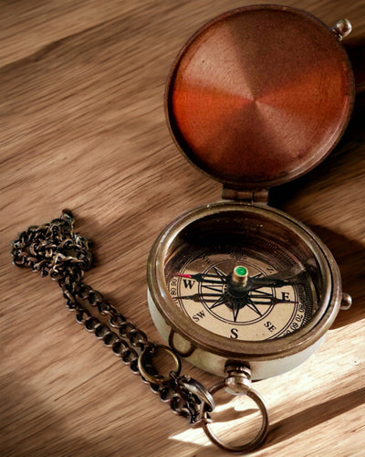 Indiai Odüsszeusz Iránytű – Retro Felfedező Gyöngyszem - gravírozási lehetőség