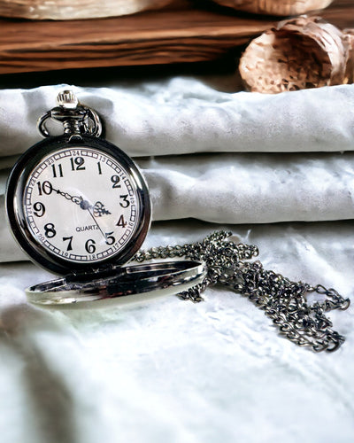 Fekete "Klasyczny Elegans" zsebóra gravírozási lehetőséggel